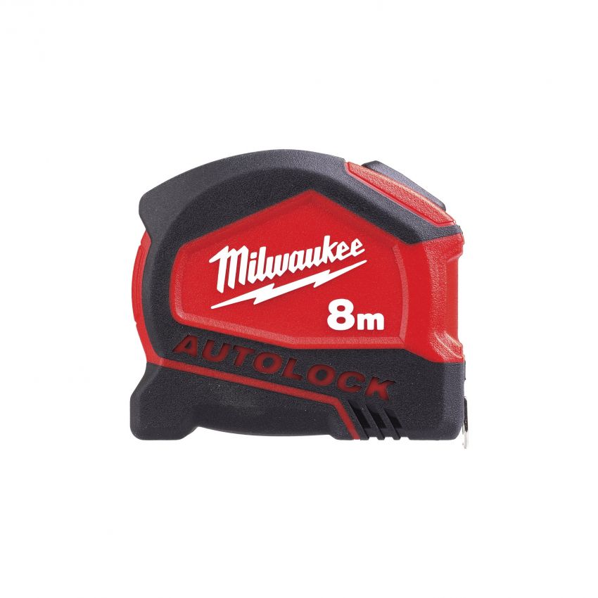 Рулетка Milwaukee Tape Measure Autolock, 8мх25мм, з фіксатором змотування, АБС-пластик