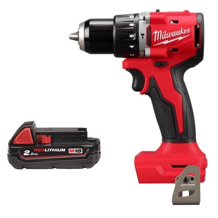 Шурупокрут-дриль ударний акумуляторний Milwaukee M18 BLPDRC-0 18В 1х2А·год 60Нм 0-1700об/хв 1.5кг без ЗП