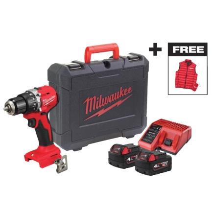 Шурупокрут-дриль акумуляторний Milwaukee BLPDRC-402С 18В 2х4А·год 60Нм 0·1700об/хв ЗП M12-18C жилет кейс 1.5кг
