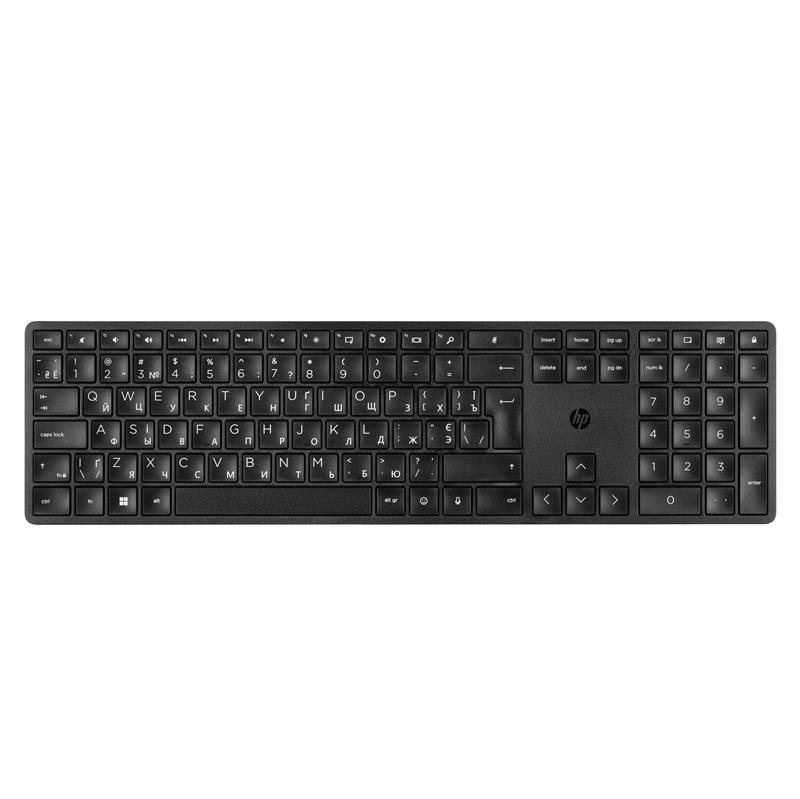 Клавіатура мембранна HP 450 Programmable, 108key, WL, EN/UK, чорний