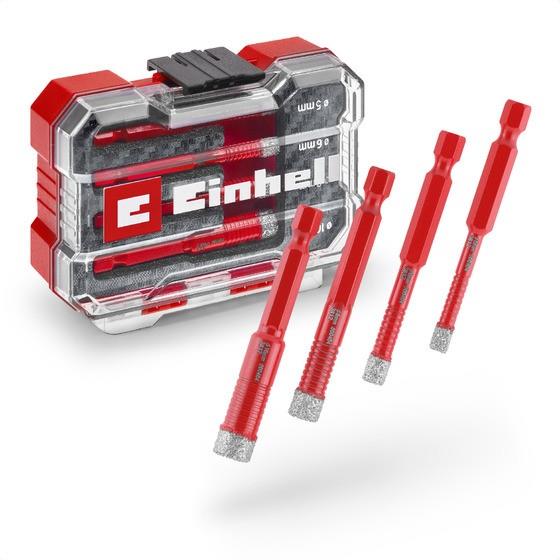 Свердло по кахелю та склу трубчате Einhell 5/6/8/10мм XS-Case набір 4шт 0.12кг