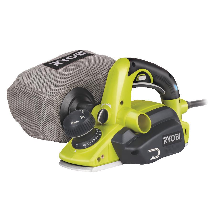 Рубанок Ryobi EPN7582NHG 750Вт 82мм стругання до 2мм виборка 0.5-1-1.5мм шпунт до 12мм 3.2кг