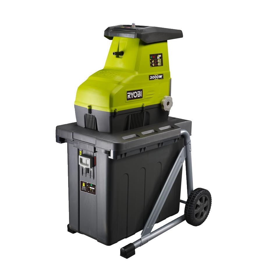 Подрібнювач садовий мережевий Ryobi RSH3045U 3000Вт 45мм 55л фреза 21кг