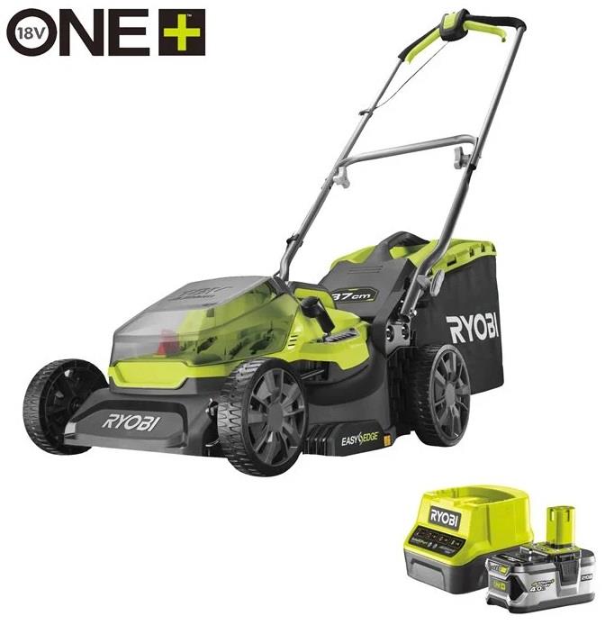 Газонокосарка акумуляторна Ryobi ONE+ RY18LM37A-140 18В акб 1х4А·год 37см 45л 25-70мм 16кг