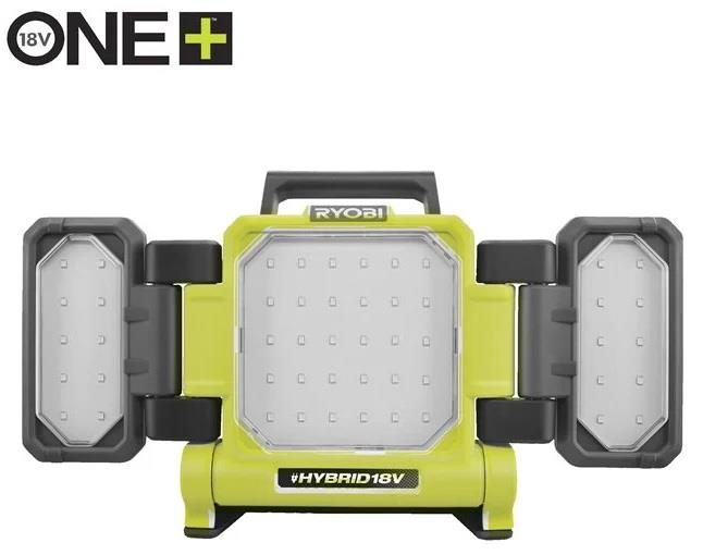 Прожектор гібридний панельний Ryobi ONE+ RLPH18-0 18В/220В Hybrid 3 LED панелі 3000лм 3 режими яскравості без АКБ та ЗП