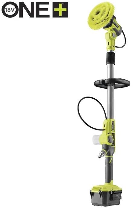Щітка акумуляторна телескопічна Ryobi ONE+ RWTS18-0 18В диск 15см 210об/хв 1-1.4м подача води IPX7 3.4кг без АКБ та ЗП