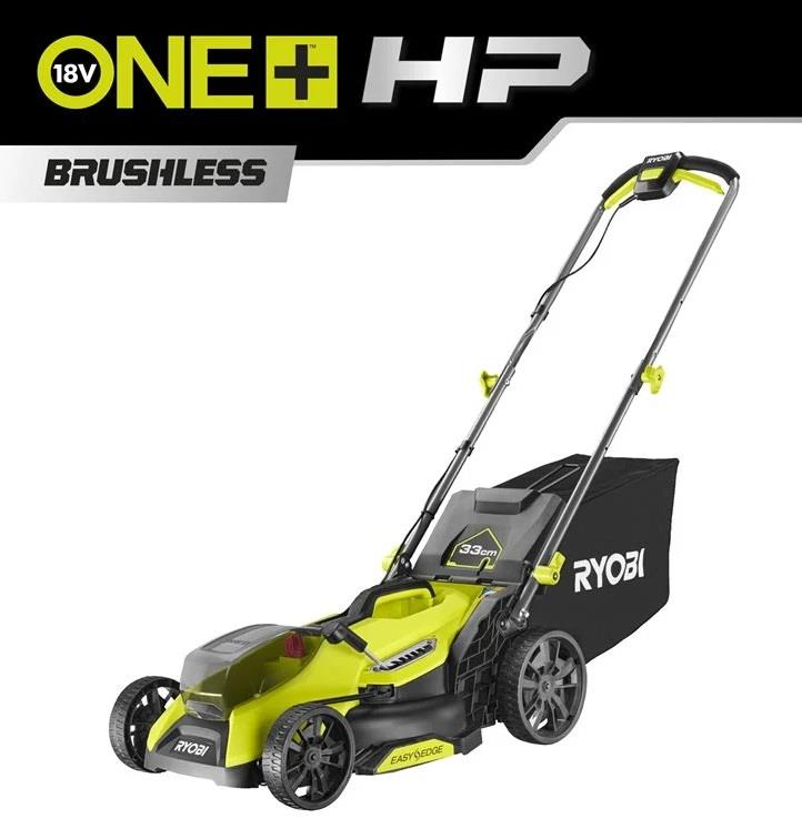 Газонокосарка акумуляторна Ryobi ONE+ HP RY18LMX33A-0 18В 33см 30л 25-90мм 9.3кг без АКБ та ЗП