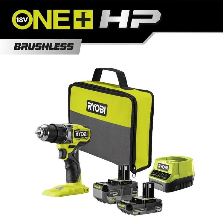 Шурупокрут-дриль акумуляторний Ryobi ONE+ HP RPD18C1-242S 18В 1х2А·год 1х4А·год ЗП 60Нм 450·1700об/хв 0.95кг сумка