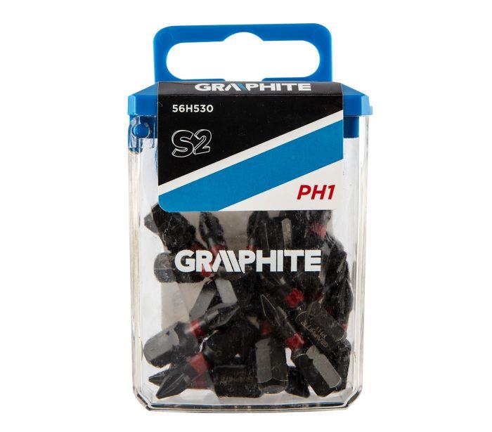 Биты  ударные GRAPHITE PH1 x 25 мм, 20 шт.