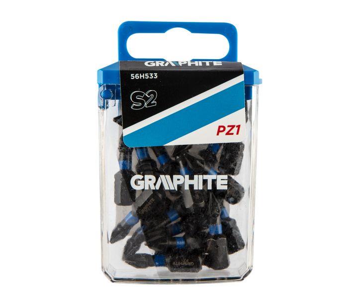 Биты  ударные GRAPHITE PZ1 x 25 мм, 20 шт.