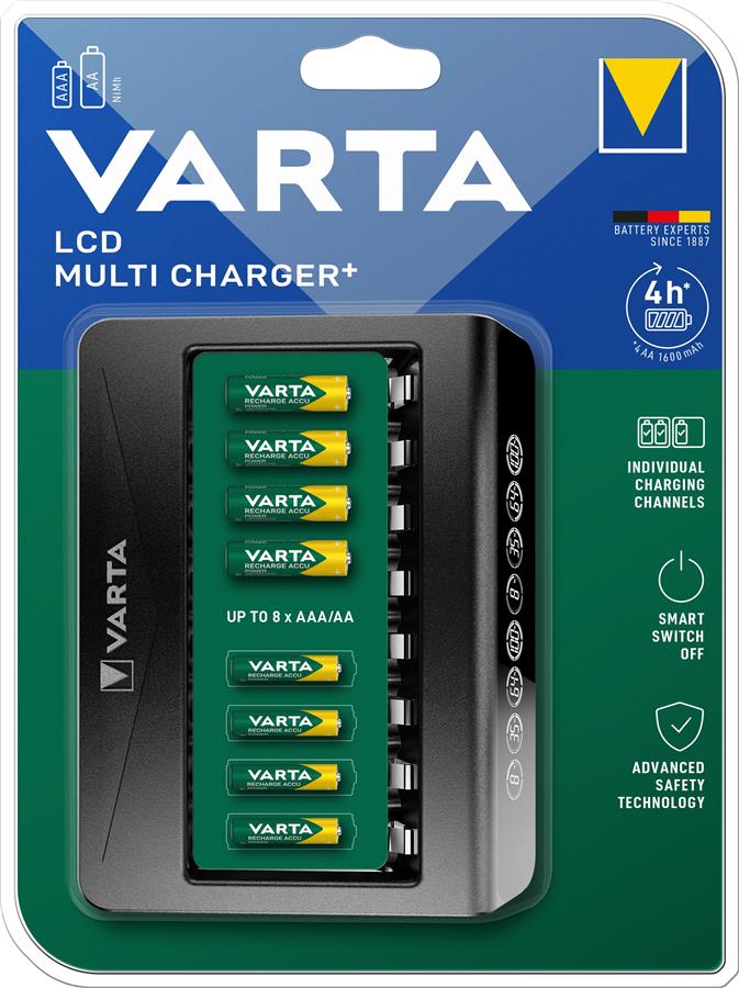 Зарядний пристрій Varta LCD Multi Charger PLUS АА/АААх8