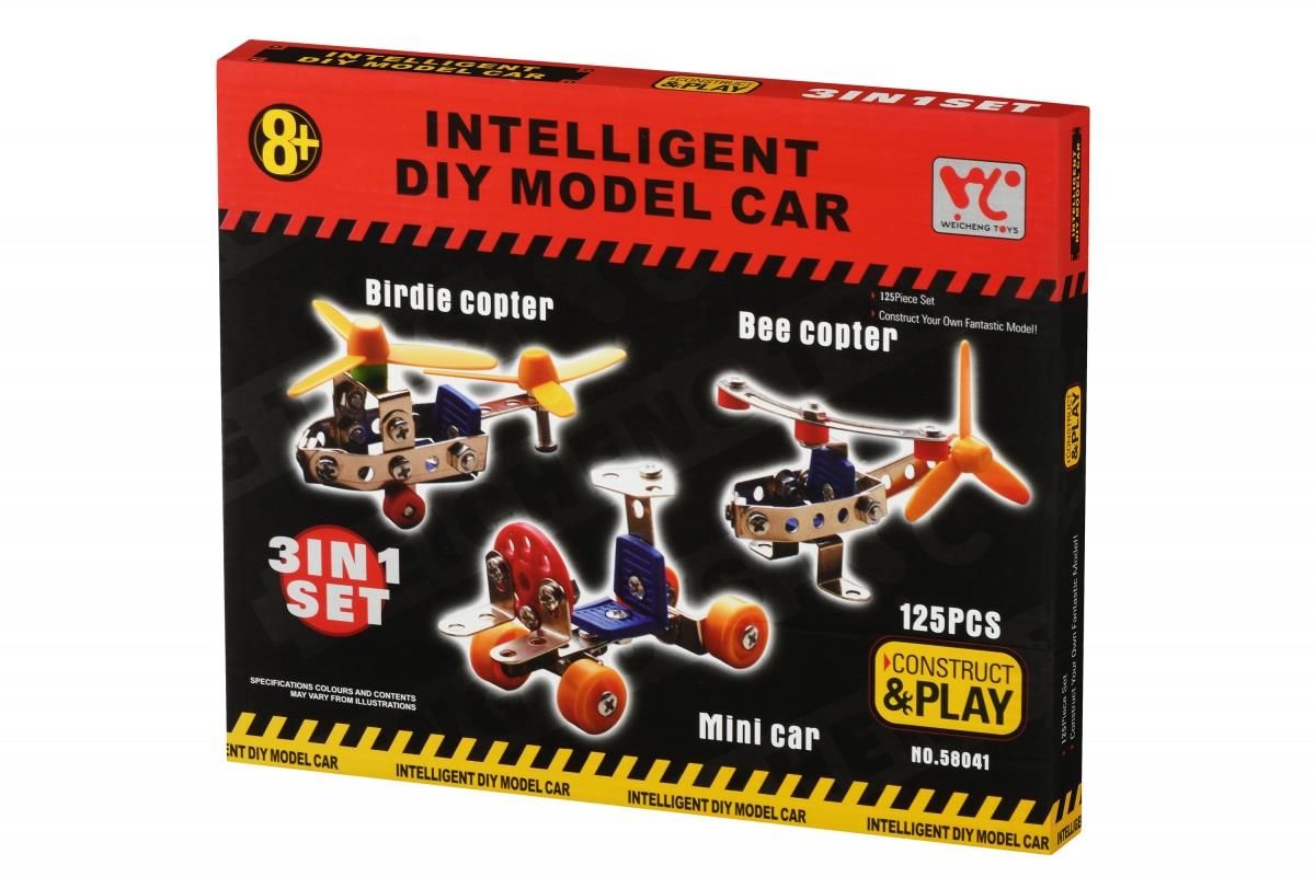 Конструктор металлический Same Toy Inteligent DIY Model Car 3в1 125 эл. 58041Ut