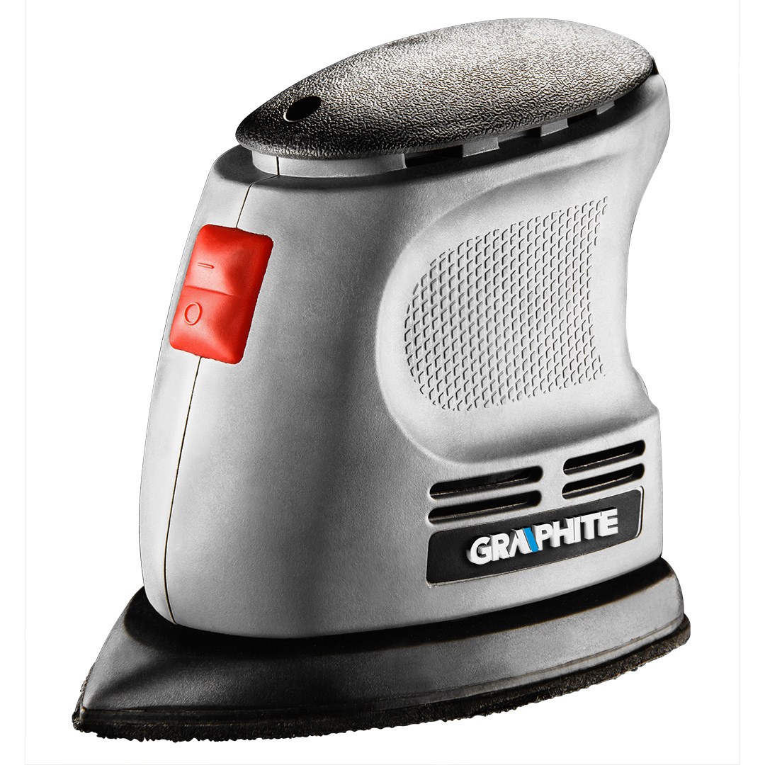 Шліфмашина вібраційна GRAPHITE Delta 105Вт платформа 140х140х97 24000кол/хв 0.87кг