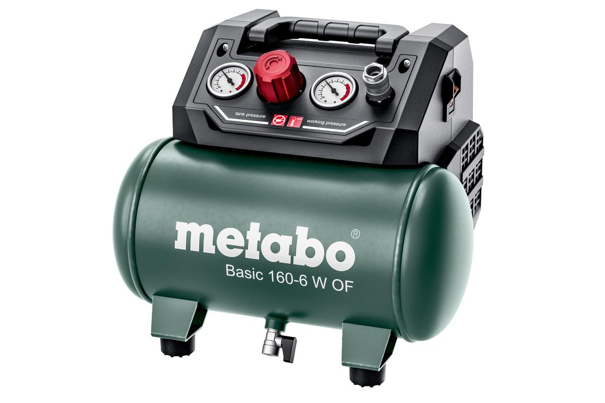 Компресор повітряний Metabo BASIC 160-6 W OF безолійний, 900Вт, 6л, 160л/хв, 8бар, 8.4кг