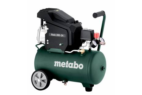 Компресор повітряний Metabo Basic 200-24, 1200Вт, 24л, 80л/хв, 8бар, 22кг