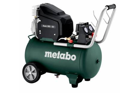 Компресор повітряний Metabo Basic 300-50, 1800Вт, 50л, 150л/хв, 10бар, 35.5кг