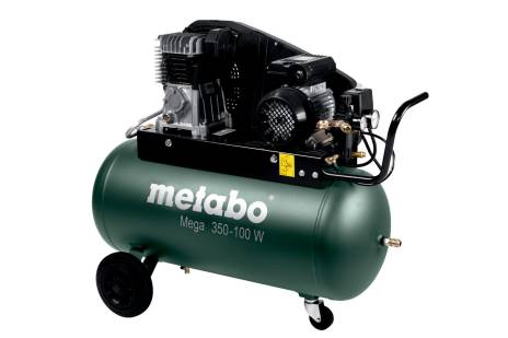 Компресор повітряний Metabo Mega 350-100 W, 2200Вт, 100л, 250л/хв, 10бар, 69кг