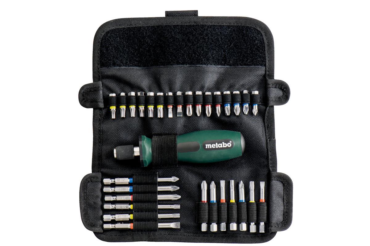 Викрутки Metabo 29 біт, SL,PH,PZ,Torx,H набір 30шт