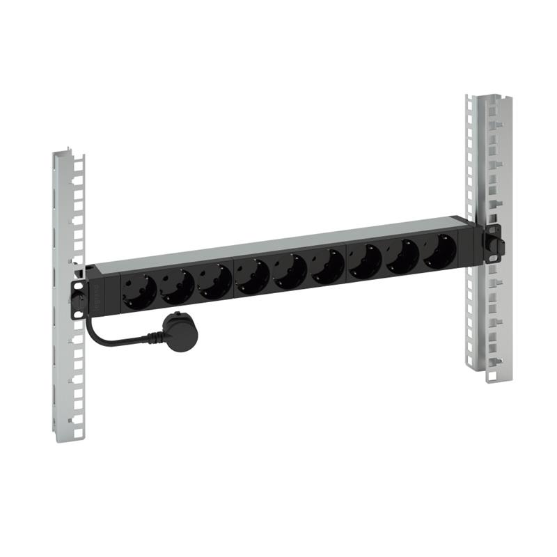 Пристрій розподілення електроживлення Legrand Rack PDU, 1U, 16A, (9) Schuko, кабель живлення 3м