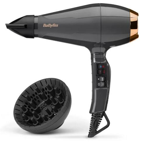 Фен Babyliss Air Pro, 2200Вт, 2 режими, дифузор, іоніз-я, хол. обдув, чорний