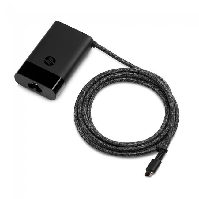 Зарядний пристрій мережевий HP 65W USB-C, кабель USB-C, 1м, чорний