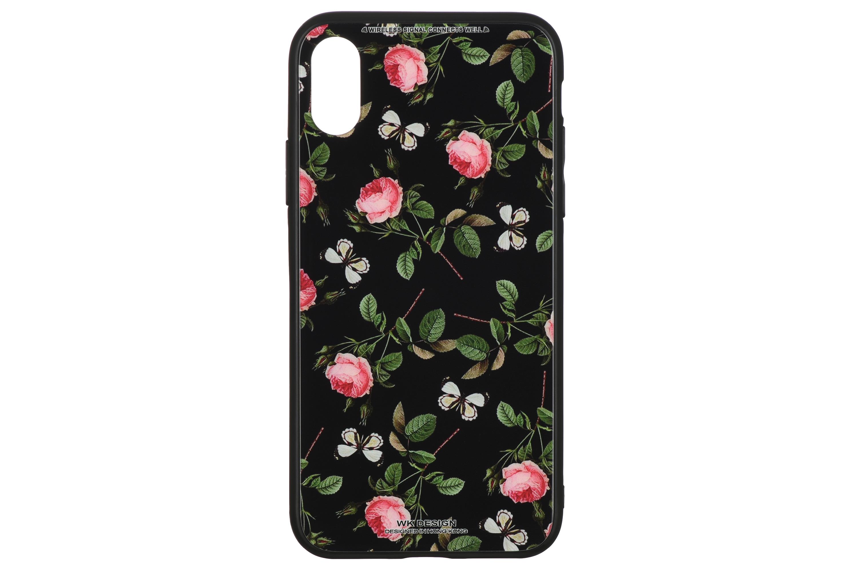 Чохол WK для Apple iPhone XS, WPC-061, Flowers RD/BK