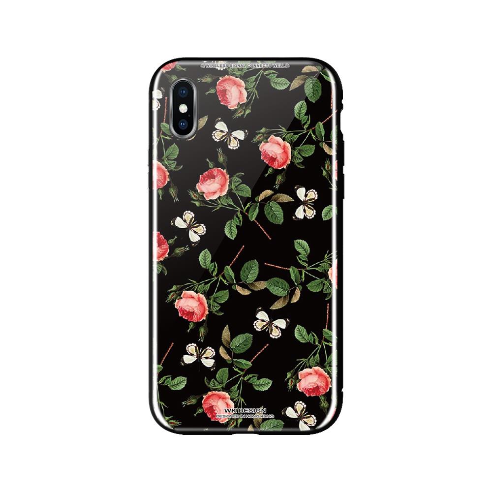 Чохол WK для Apple iPhone XS Max, WPC-061, Flowers RD/BK