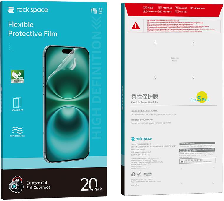 Гідрогелева плівка ROCK SPACE HD (1*20 шт) 195CNMX-01Y, clear, розмір S Plus