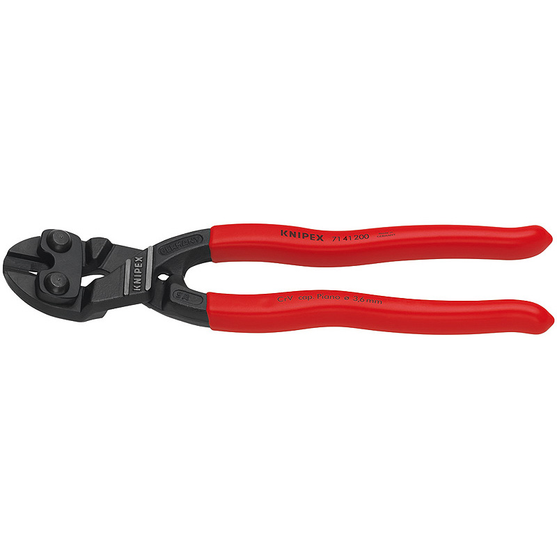 Болторіз KNIPEX CoBolt, ножиці арматурні, до 6мм, тримач прогумований, 200мм