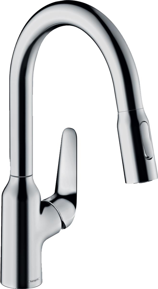 Змішувач для кухні Hansgrohe Focus M42, довж.виливу - 224мм, витяжний, 1важіль, KM180, хром
