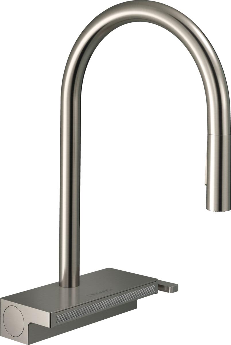 Змішувач для кухні Hansgrohe Aquno Select M81, довж.виливу - 220мм, поворотний, витяжний, 1 важіль, сталь