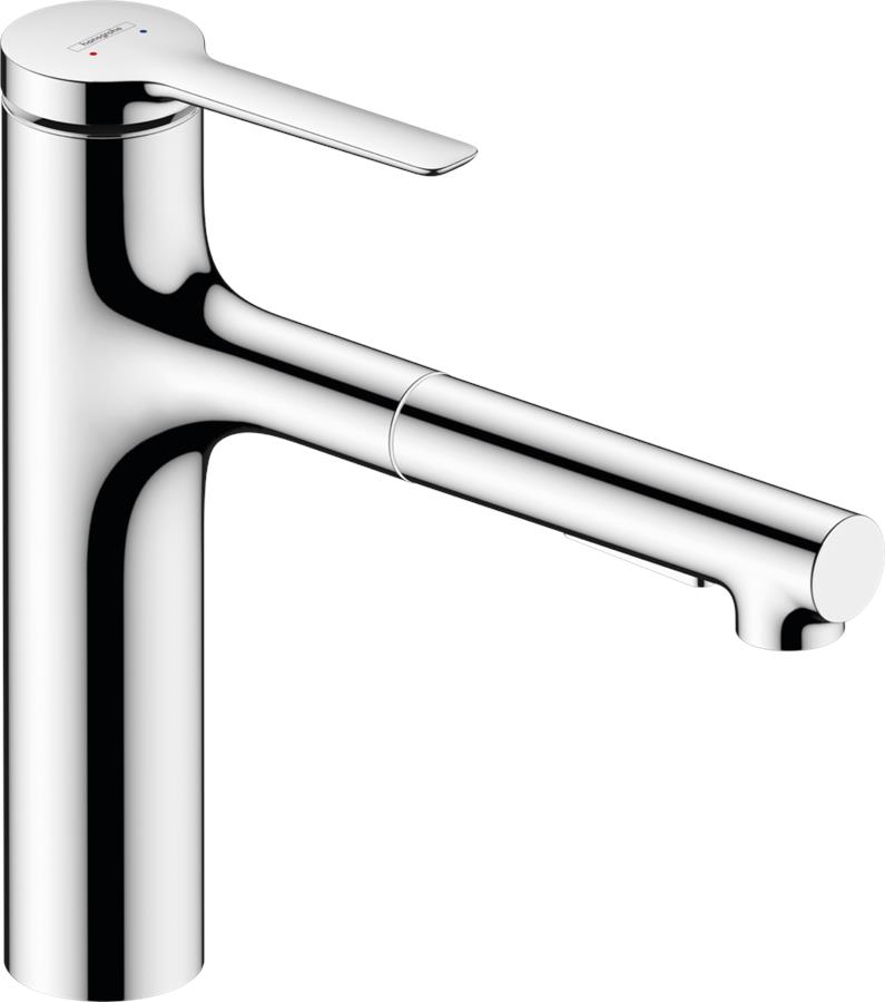 Змішувач для кухні Hansgrohe Zesis M33, довж.виливу - 231мм, витяжний, 1важіль, KM160, хром