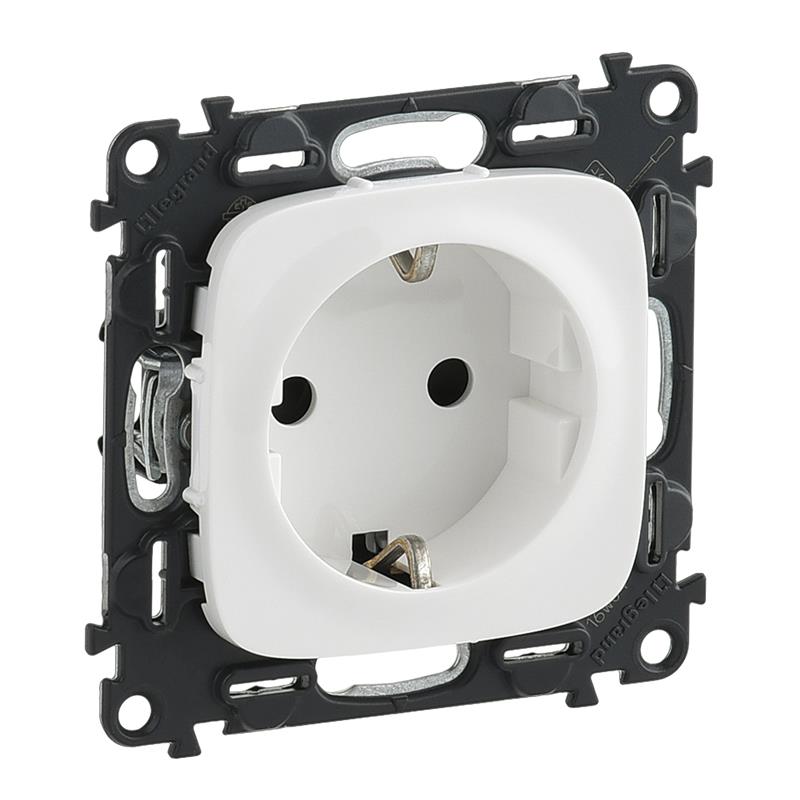 Розетка 2К+З Legrand Valena ALLURE, 16А, 250V, гвинтові зажими, білий