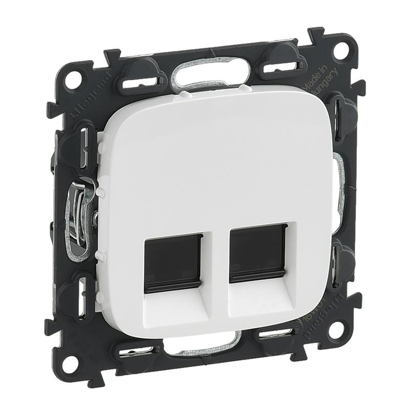 Розетка подвійна RJ45 кат. 6 UTP Legrand Valena ALLURE, білий