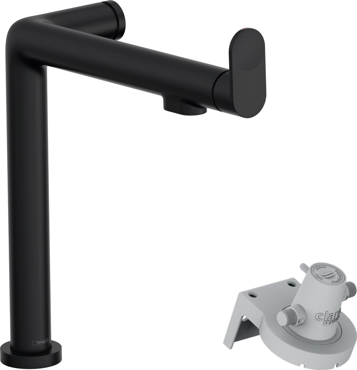 Змішувач для кухні Hansgrohe Aqittura M91, довж.виливу - 285мм, поворотний, 1важіль, FilterSystem 240, чорний матовий