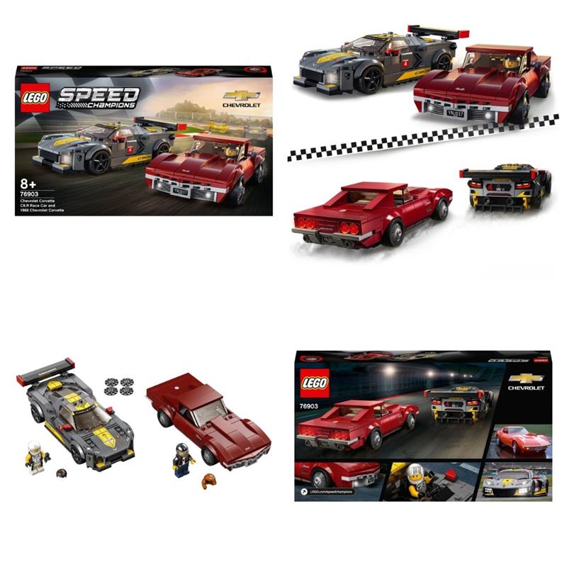 Конструктор LEGO Speed Champions Chevrolet Corvette C8.R Race Car and 1968 Chevrolet Corvette 76903