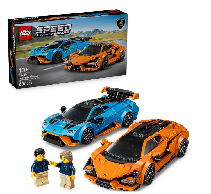 Конструктор LEGO Speed Champions Lamborghini Revuelto та Huracan STO