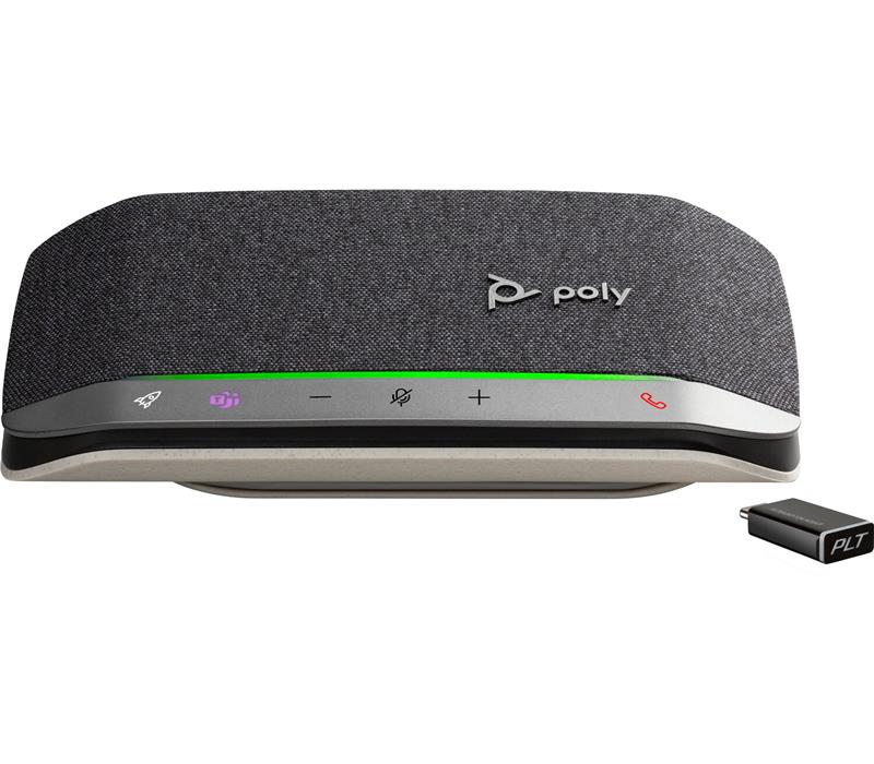 Спікерфон Poly Sync 20+ з адаптером BT700, сертифікат Microsoft Teams, 3 x Bi-Mic, радіус 2 м, USB-C, Bluetooth, сірий