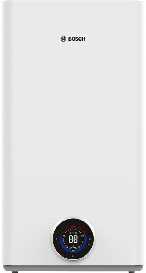 Водонагрівач електр. BOSCH плаский слім Tronic 5500iT, 50л, 1.5кВт, ун. монтаж, електр. кер-ння, Wi-Fi, B, білий