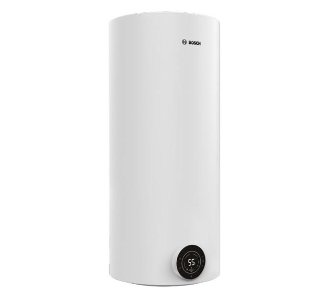 Водонагрівач електр. BOSCH круглий Tronic 4000T, 120л, 2кВт, сухий тен, вертикальний монтаж, електр. кер-ння, B, білий