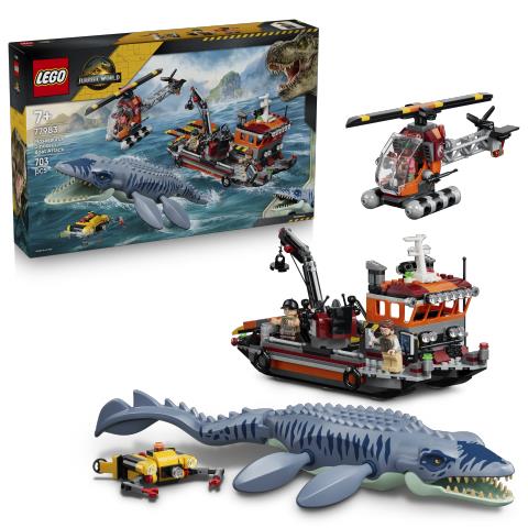 Конструктор LEGO Jurassic World Напад мозазавра на човен