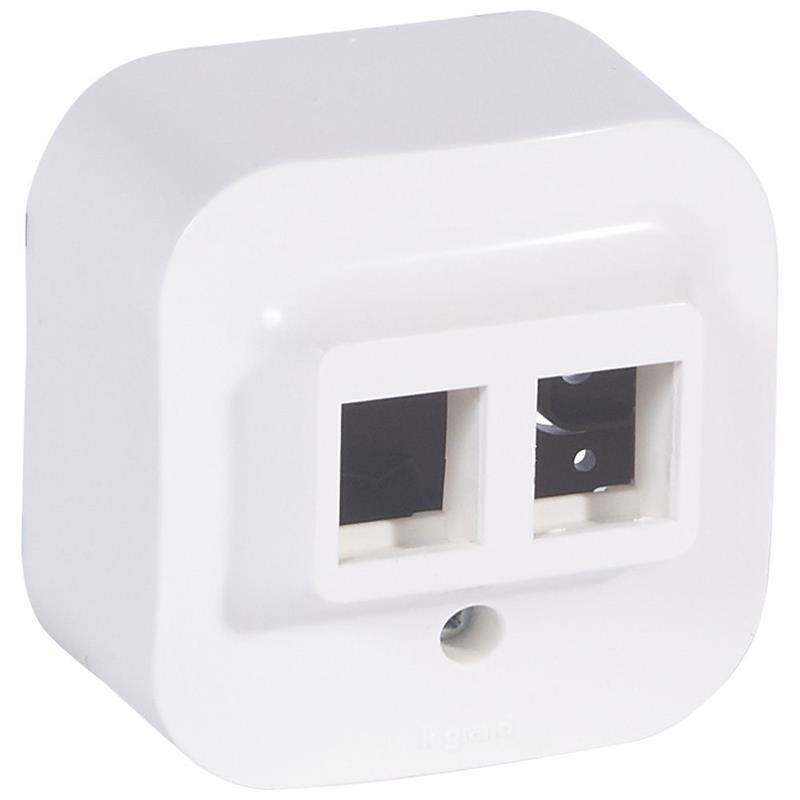Адаптер Legrand 2хRJ45, Forix Quteo, білий