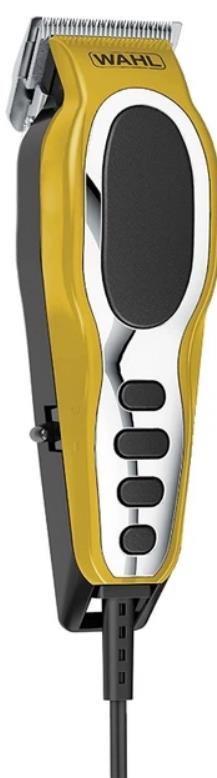 Машинка для стрижки Wahl Close Cut Pro Clipper, від мережі, вібраційний мотор, насадок-6, кейс, сталь, жовтий