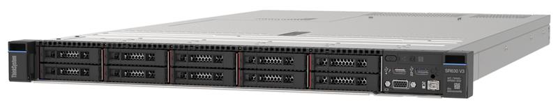 Сервер Lenovo ThinkSystem SR630 V3, 2xIntel Xeon Gold 5415+ 8C 2.9-3.7GHz 150W, 8x32GB 1Rx4, 960GBx2 NVMe, 2x3.84TB SSD, 8x800GB SSD, ThinkSystem M.2 SATA/x4 NVMe 2-Bay Enablement Kit, 2x1100W, XCC Standard