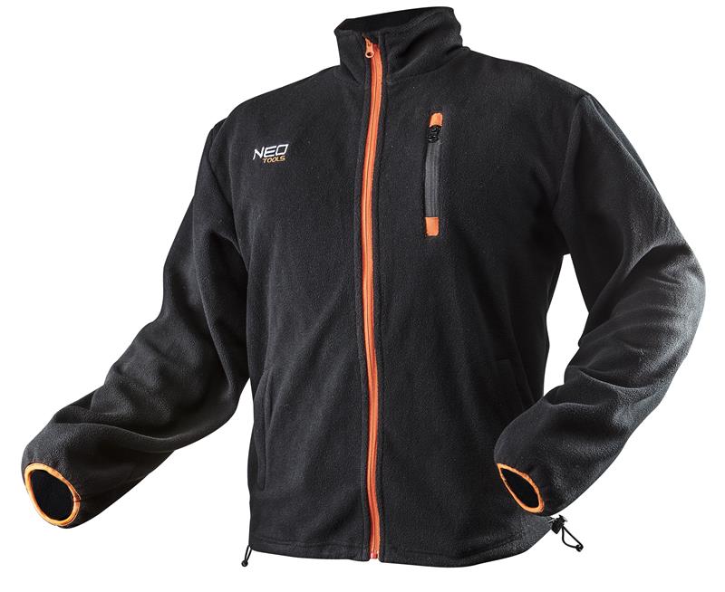 Кофта робоча Neo Tools Outdoor, флісова, 300г/м кв, на блискавці, M(50), чорний