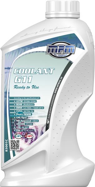 Антифриз MPM Ready to Use G-11 готовий до застосування синій -38°C 1л (83001C)