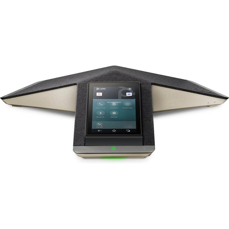 SIP-конференц телефон Poly Trio C60, 3 x Omni Mic, радіус дії 6,1 м, RJ45, USB-A, Micro USB, Bluetooth 4.2, WiFi, PoE, сертифікат Microsoft Teams, сірий