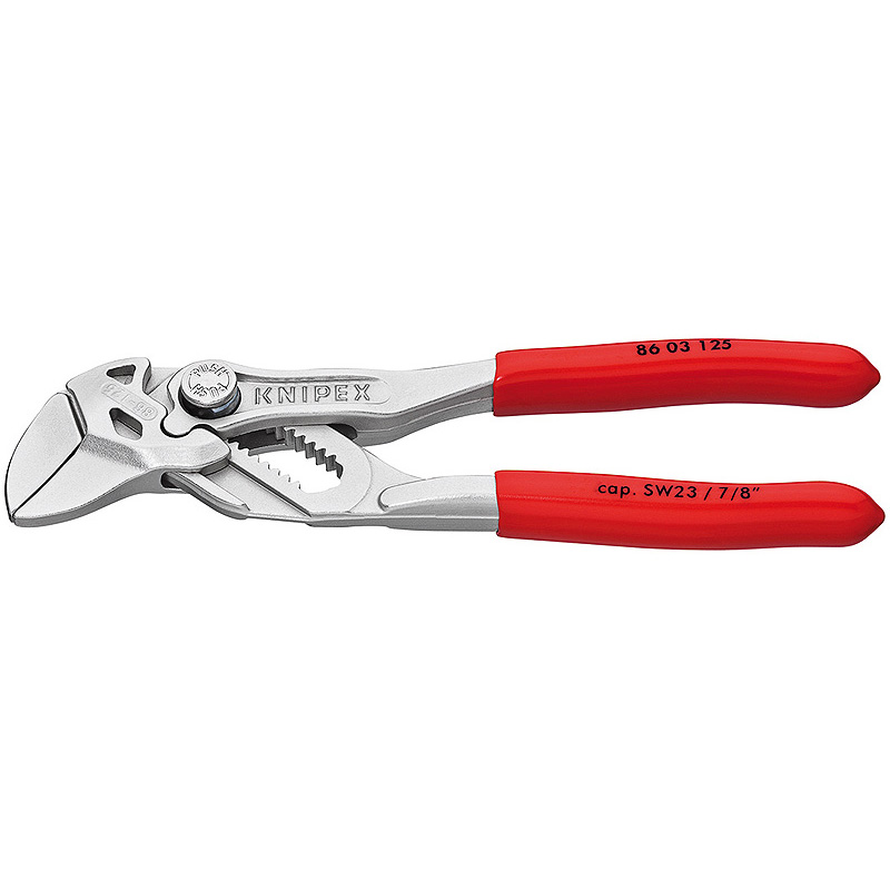 Кліщі переставні KNIPEX, 0-23мм, 125мм, хромовані, 0.105кг