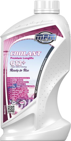 Антифриз MPM Premium Longlife G-12+ червоний -40°C 1л (86001C)