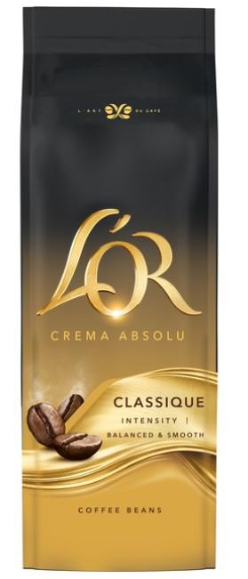 Кава L`OR зерна, 500г, Crema Absolute Classic, купаж арабіка/робуста